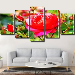 Blooming Floribunda flower panel paint by numbers