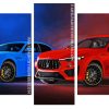 Blue And Red Maserati Cars panbels paint by numbers