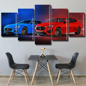 Blue And Red Maserati Cars panbels paint by numbers