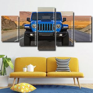 Blue Jeep panels paint by numbers