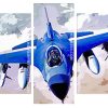 Blue Jet Fighter Panels paint by numbers