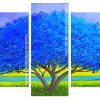 Blue Tree panels paint by numbers