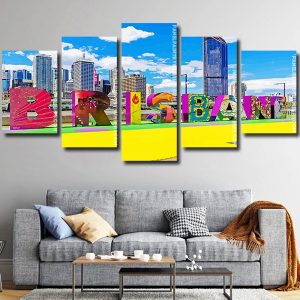 Brisbane city Panel paint by numbers