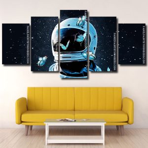 Broken Astronaut And Butterfly panels paint by numbers