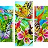 Bunch Of Butterflies Hovering Over Flowers panels paint by numbers