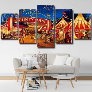 Circus Tentes Panel paint by numbers