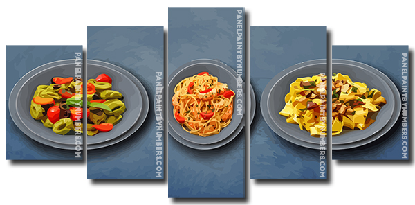 Classic Pasta Panels paint by numbers