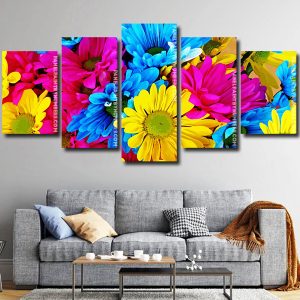 Colorful Daisies panels paint by numbers