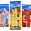 Colorful Houses panels paint by numbers