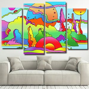 Colorful Landscape panels paint by numbers