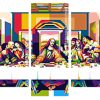 Colorful Last Supper Pop Art paint by numbers