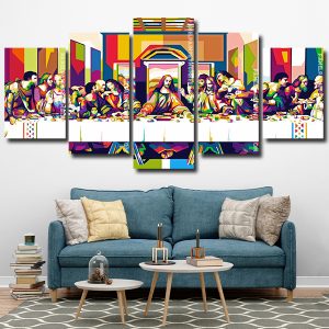 Colorful Last Supper Pop Art paint by numbers