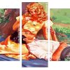 Couple In Picnic Panels paint by numbers