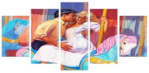 Couple On Carousel Panel paint by numbers