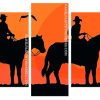 Cowboys Silhouette panels paint by numbers