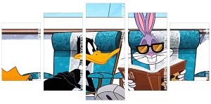 Daffy Duck And Bugs Bunny Panel paint by number