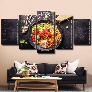 Delicious Spaghetti panels paint by numbers