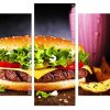 Delicious burger panels paint by numbers