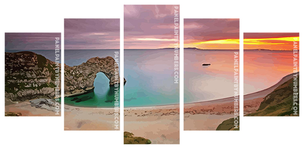 Durdle Door Sunset panels paint by numbers