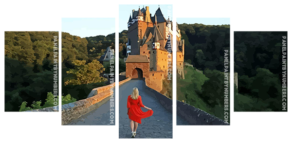 Eltz Castlle Germany panels paint by numbers