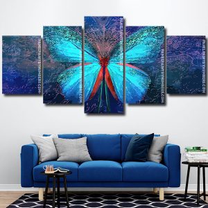 Fantasy Blue Butterfly Panels paint by numbers