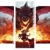 Fantasy Cool Dragon Art Panels paint by numbers