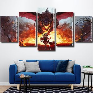 Fantasy Cool Dragon Art Panel paint by numbers