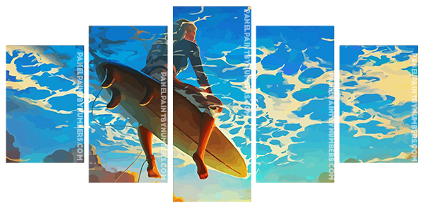 Fantasy Surfer panels paint by numbers