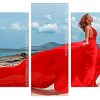 Flowy Dress On Beach Panels paint by numebrs