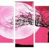 Full moon tree silhouette Panels paint by numbers