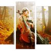 Gothic Girl With Cello Panels paint by numbers