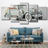 Grey Vintage Car panels paint by numbers