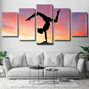 Gymnastic Girl Silhouette panels paint by numbers