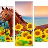 Horse Among Sunflowers Panels paint by numbers