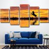 Horse Reflection And Sunset Panel paint by numbers