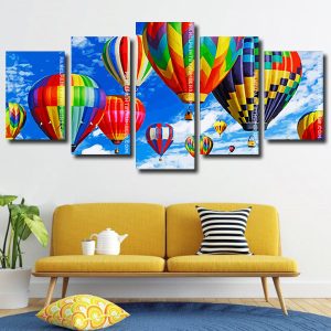 Hot Air Balloons Up panels paint by numbers