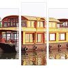 Houseboat reflection panels paint by numbers