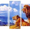 Lion And Lioness Panels paint by numbers