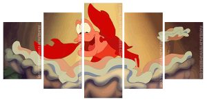 Little Mermaid Sebastian Crab Panel paint by numbers