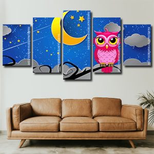 Little Pink Owl panels paint by numbers