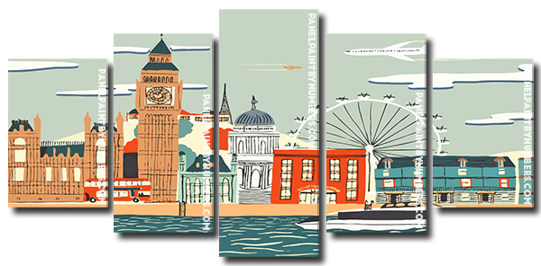 London city Panels paint by numbers