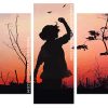 Lonely Girl Silhouette panels paint by numbers