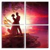 Lovers Silhouette panels paint by numbers