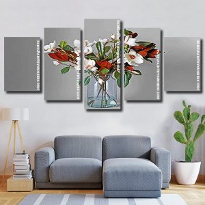 Magnolia Glass Vase Panels paint by numbers