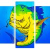 Mahi Mahi Fish Panel paint by numbers