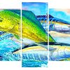 Mahi Mahi And Tuna Panels paint by numbers