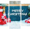 Merry Christmas Illustration panels paint by numbers