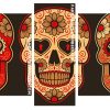 Mexican Sugar Skulls Panels paint by numbers