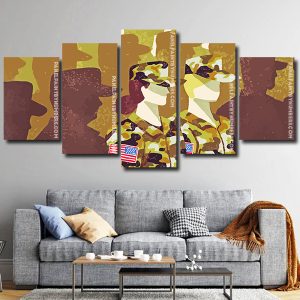 Military Soldiers Illustration panels paint by numbers