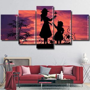 Mother And Daughter Silhouette panels paint by numbers